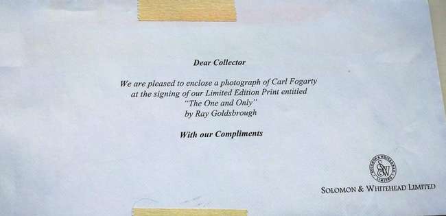 'The One and Only' limited edition print, signed by Carl Fog-Sold