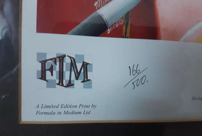 Michael Schumacher limited edition print-Sold