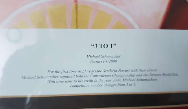 Michael Schumacher limited edition print-Sold