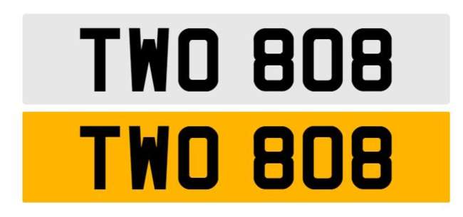 Registration number TWO 80B on retention certificate-Sold