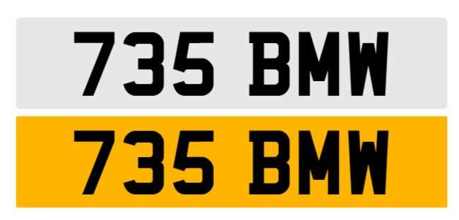 Registration number 735 BMW  on Retention certificate-Auction Lot