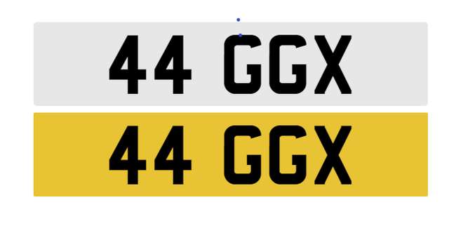Registration number 44 GGX-Auction Lot