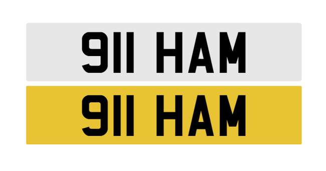 Registration number 911 HAM-Auction Lot