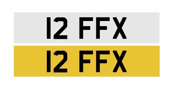 Registration number 12 FFX-Sold