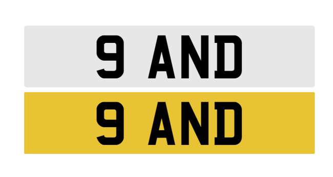 Registration number 9 AND-Sold