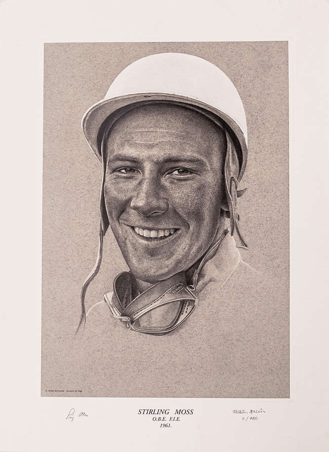 Sir Stirling Moss 1961 ‘Mr Motor Racing’ Signed Print No2/75-Sold