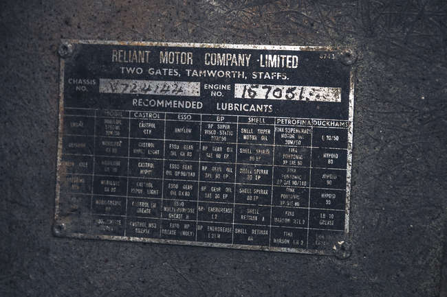 1972 Reliant Regal Supervan III (Trotters Independent Tradin-Sold
