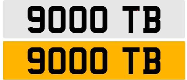 Registration Number 9000 TB-Auction Lot