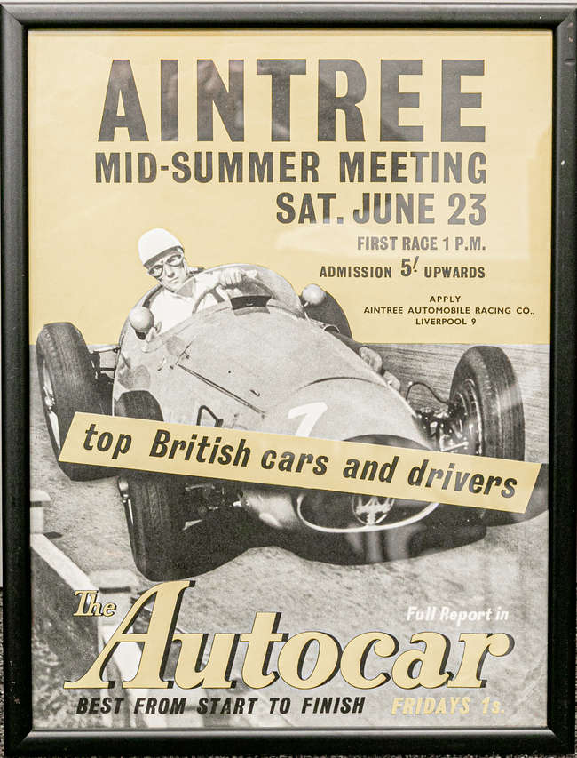 Autocar original poster Aintree mid summer race meeting depi-Sold