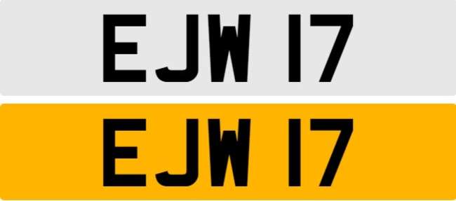 Registration Nmber EJW 17-Sold
