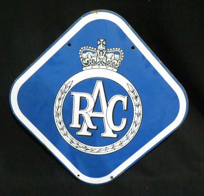 Original RAC double-sided Enamelled Steel Sign-Sold