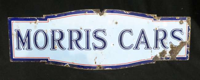 Original Morris Cars Steel Enamelled Sign -Sold