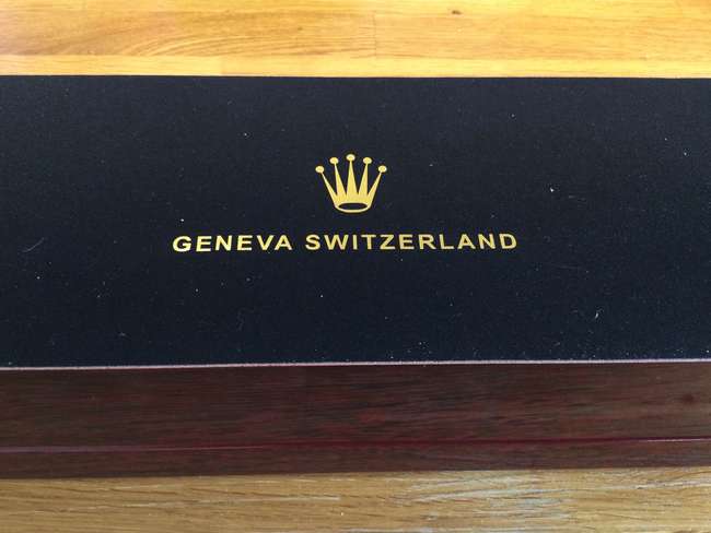 A Superb Rolex Six-Watch Display Case in Cherry Wood-Sold