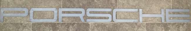 A Rare, Font-Correct Metal ‘Porsche’ Garage or Wall Sign-Sold