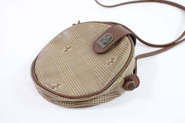 1980s Ferrari Cavallino Houndstooth Check Print Shoulder Bag-Sold