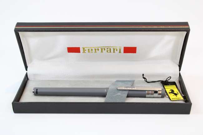 1980s Ferrari Formula Cartier Grey Fountain Pen Set (308, 32-Auction Lot