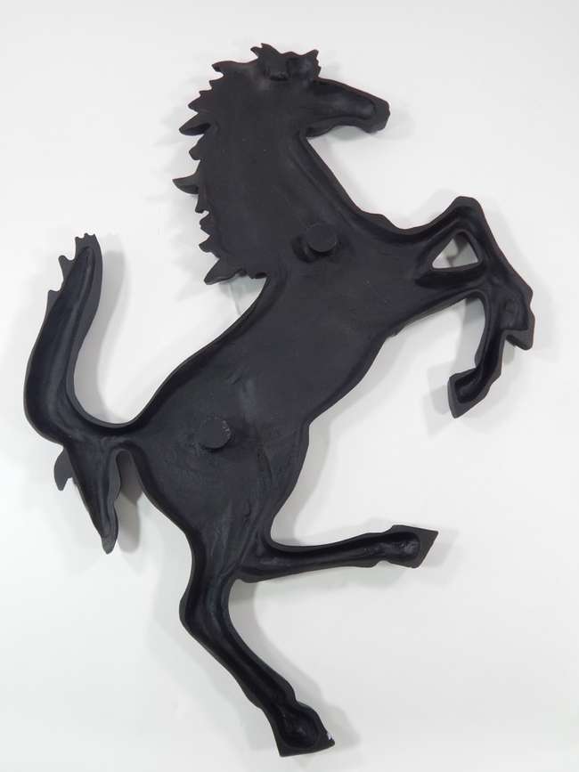 Large Aluminum Cavallino Prancing Horse Sign (Black)-Sold