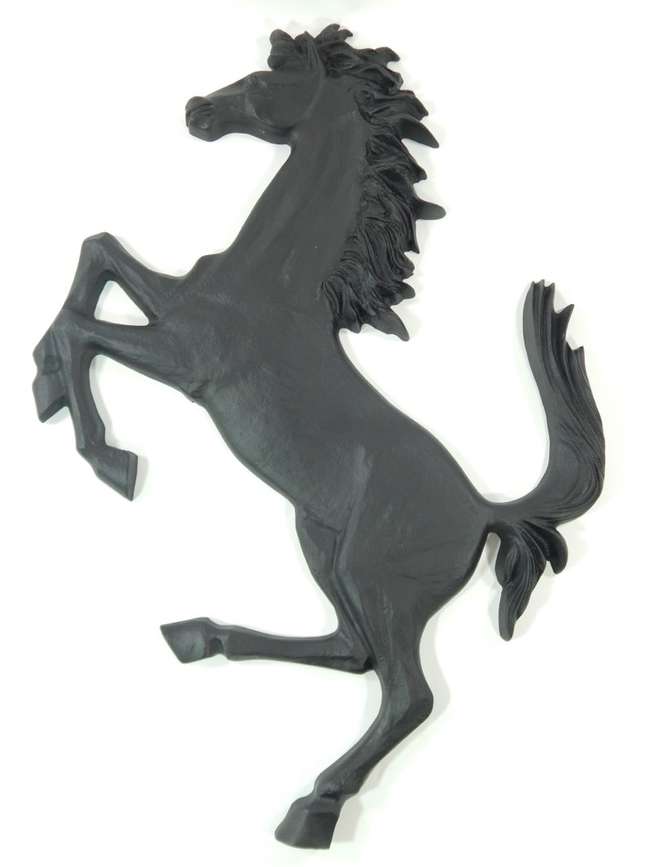 Large Aluminum Cavallino Prancing Horse Sign (Black)-Sold
