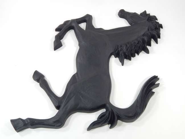 Large Aluminum Cavallino Prancing Horse Sign (Black)-Sold