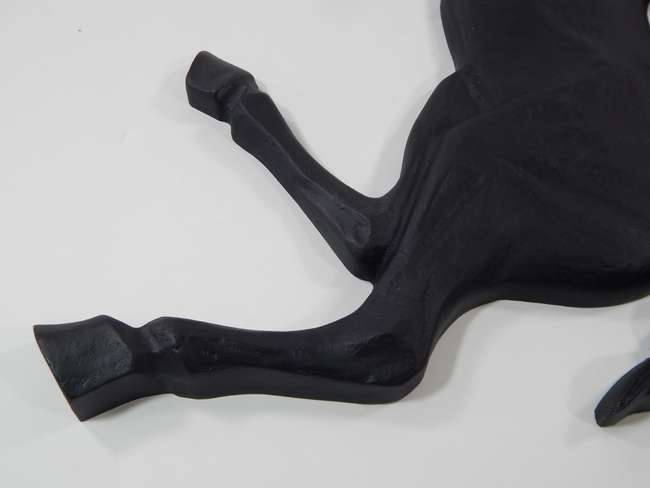 Large Aluminum Cavallino Prancing Horse Sign (Black)-Sold