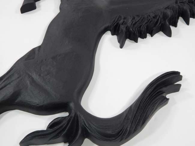 Large Aluminum Cavallino Prancing Horse Sign (Black)-Sold