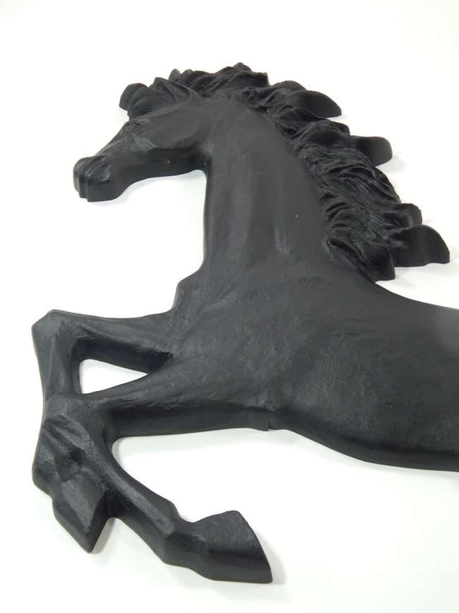 Large Aluminum Cavallino Prancing Horse Sign (Black)-Sold