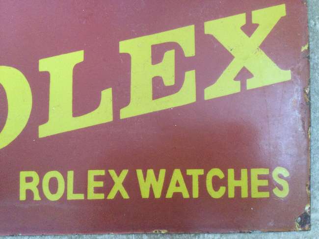 Tin-Plate Enamelled Rolex Advertising Sign-Sold