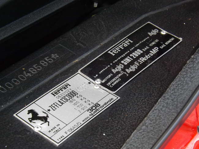 1984 Ferrari 308 GTSi QV-Sold