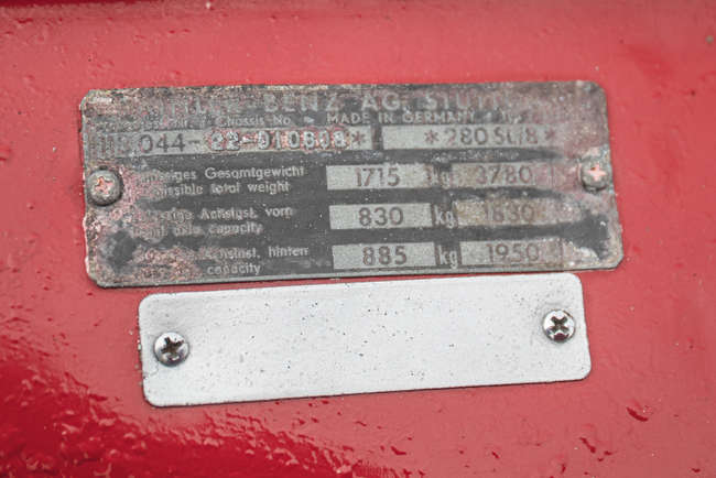 1969 Mercedes-Benz 280SL (W113)-Sold