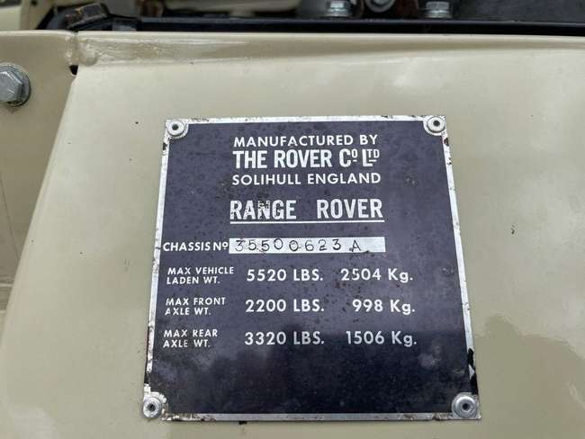 1971 Range Rover - Suffix A-Sold