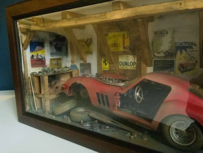 Ferrari 250 GTO Diorama by Classic Car Art-Sold