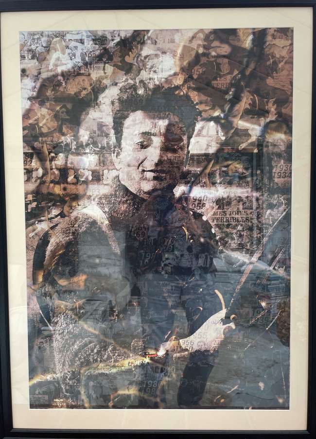 A Young Enzo Ferrari, Framed Collage Print-Sold
