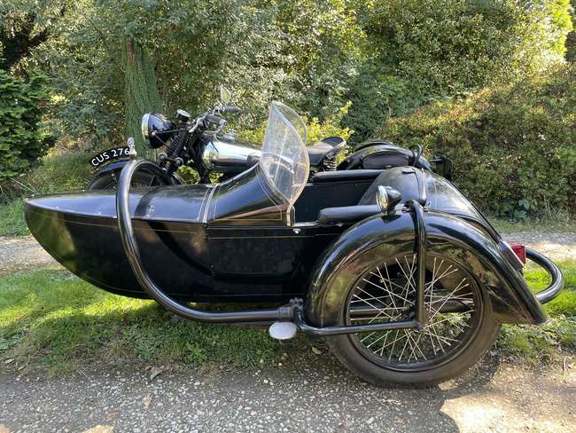 1939 Brough Superior SS80 with Alpine 'Petrol Tube' Sidecar-Sold