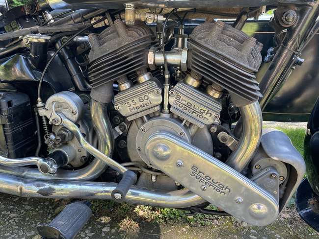 1939 Brough Superior SS80 with Alpine 'Petrol Tube' Sidecar-Sold