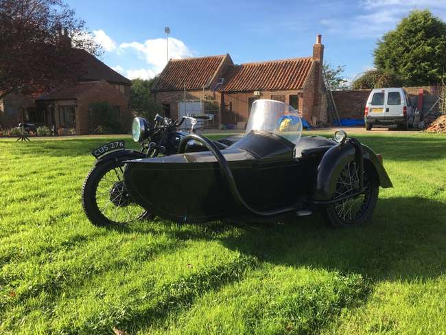 1939 Brough Superior SS80 with Alpine 'Petrol Tube' Sidecar-Sold