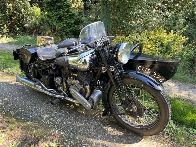 1939 Brough Superior SS80 with Alpine 'Petrol Tube' Sidecar-Sold