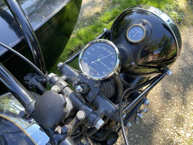 1939 Brough Superior SS80 with Alpine 'Petrol Tube' Sidecar-Sold