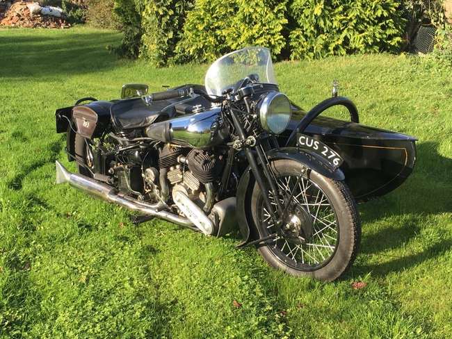 1939 Brough Superior SS80 with Alpine 'Petrol Tube' Sidecar-Sold