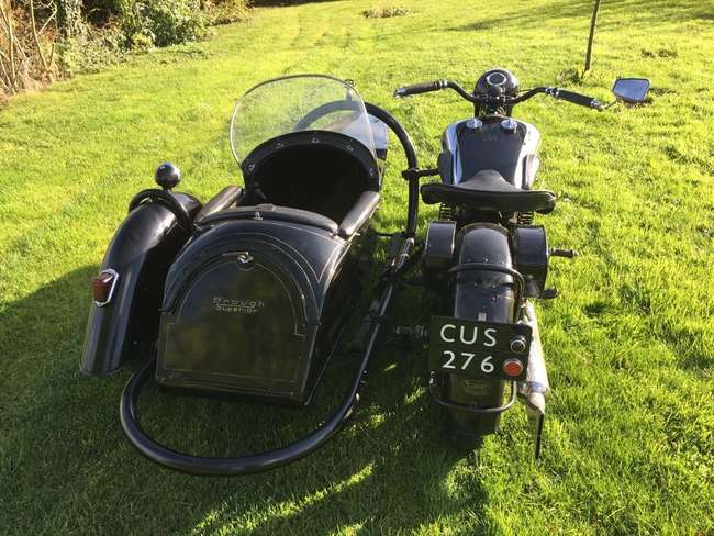 1939 Brough Superior SS80 with Alpine 'Petrol Tube' Sidecar-Sold