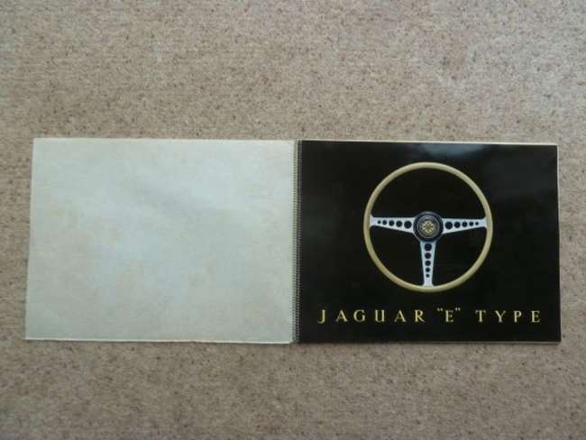 Charity Lot: 1961 Jaguar E-Type ringbound signed brochure-Sold