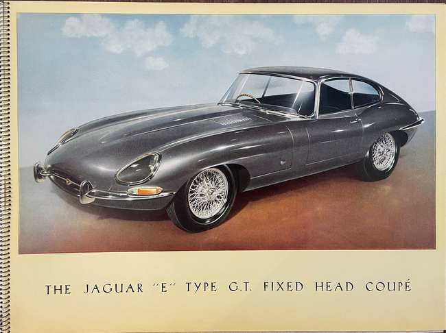 Charity Lot: 1961 Jaguar E-Type ringbound signed brochure-Sold