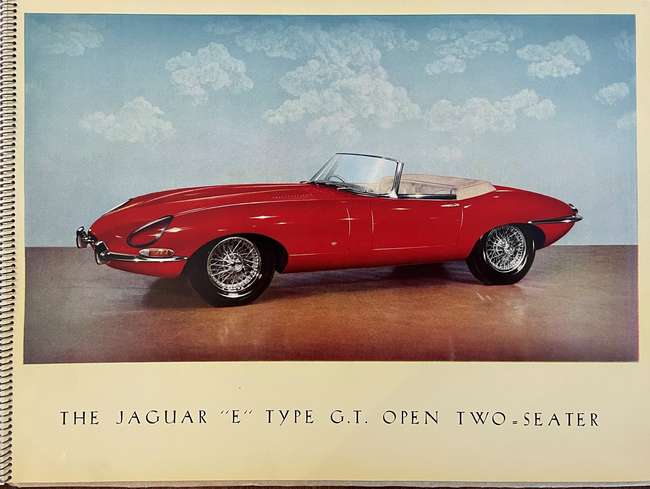 Charity Lot: 1961 Jaguar E-Type ringbound signed brochure-Sold
