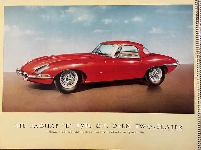 Charity Lot: 1961 Jaguar E-Type ringbound signed brochure-Sold