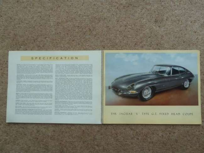 Charity Lot: 1961 Jaguar E-Type ringbound signed brochure-Sold