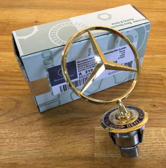 A Rare Gold-Plated Mercedes-Benz Bonnet Emblem-Sold