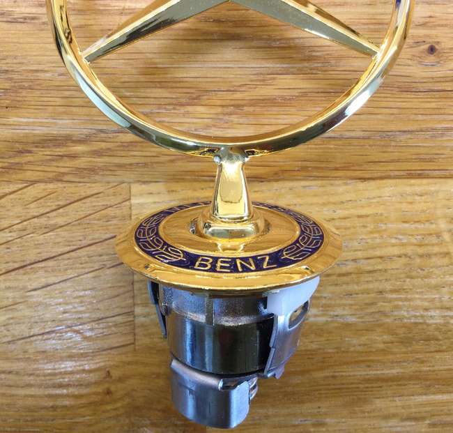 A Rare Gold-Plated Mercedes-Benz Bonnet Emblem-Sold