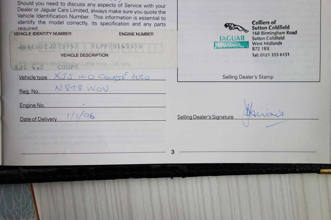 1996 Jaguar XJS 4.0 Celebration-Sold