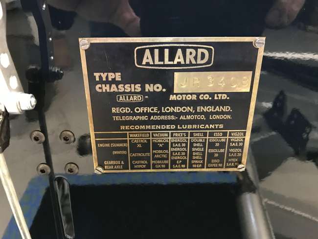 1953 Allard JR Continuation Chassis #3408 †-Sold
