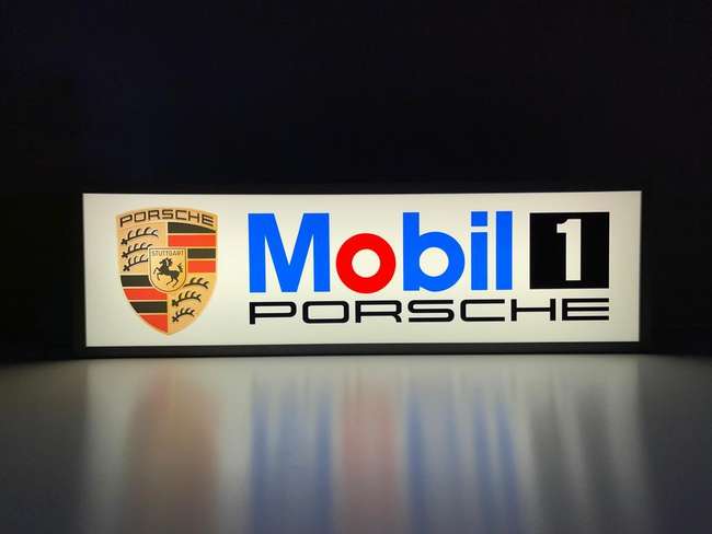 Porsche Mobil One Illuminated Wall Sign Replication-Sold