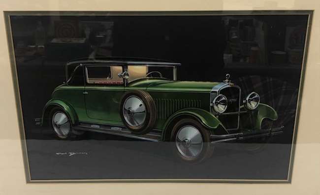 A Fine Offset-Lithographic Colour Print of a 1928 Peugeot 18-Sold